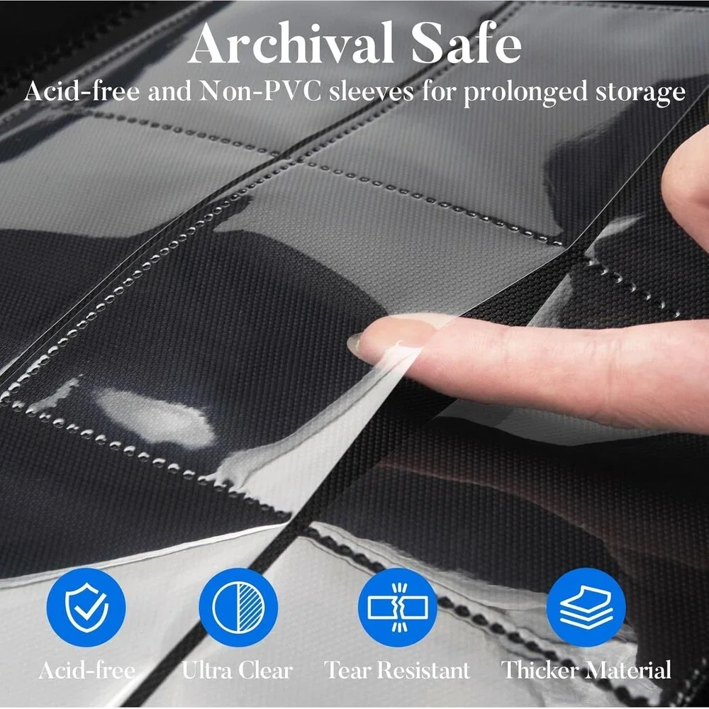 Four - Premium 9 Pocket Card Binder for 540 Cards, Fabmaker PU Cover